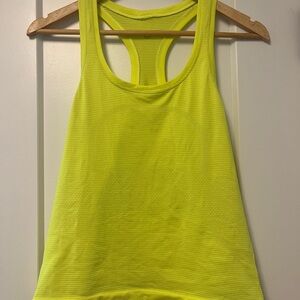 Lululemon Athletica Neon Yellow Tank Top